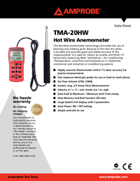 Thumbnail of document Data Sheet - TMA-20HW Hotwire Anemometer